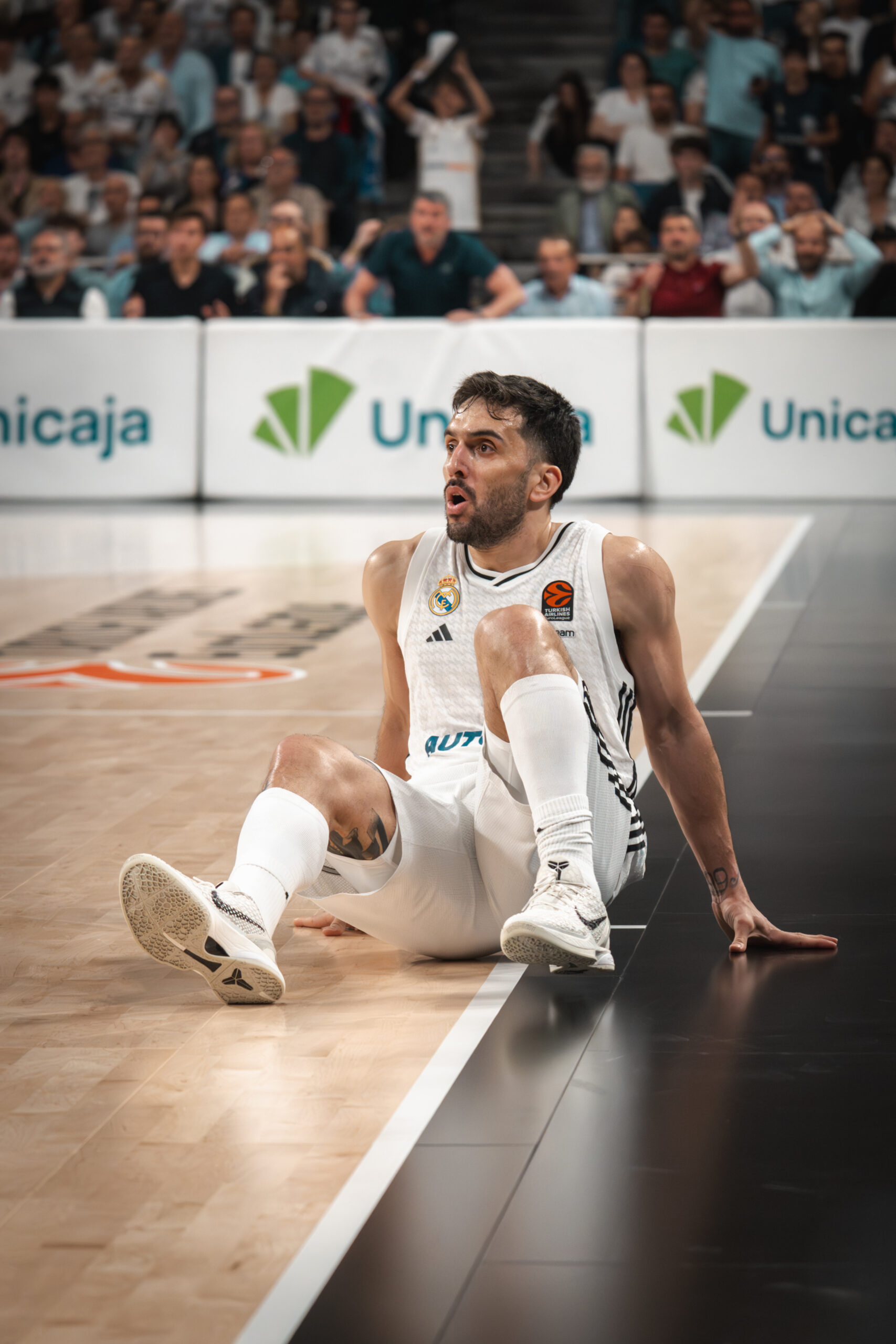 Facundo Campazzo en la derrota contra el Olympiakos en Euroliga